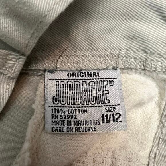 Vintage Jordache Original 11/12 Woman’s Denim Shorts Pebble Khaki High Waist New - Picture 7 of 13